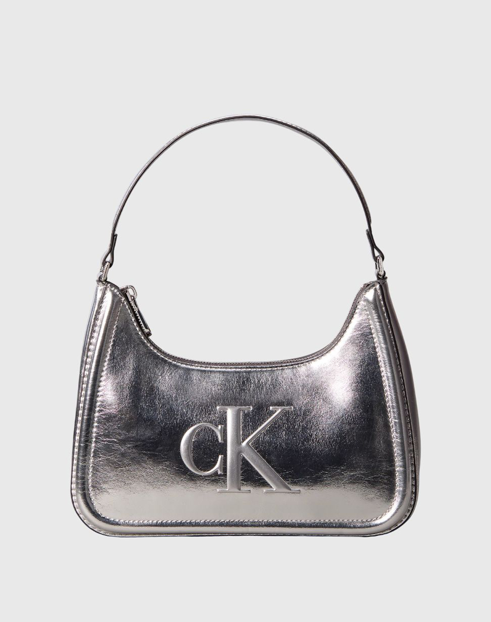 CALVIN KLEIN BOLD CK METALLIC SHOULDER BAG LV04F3332G-3JH MetallicSilver