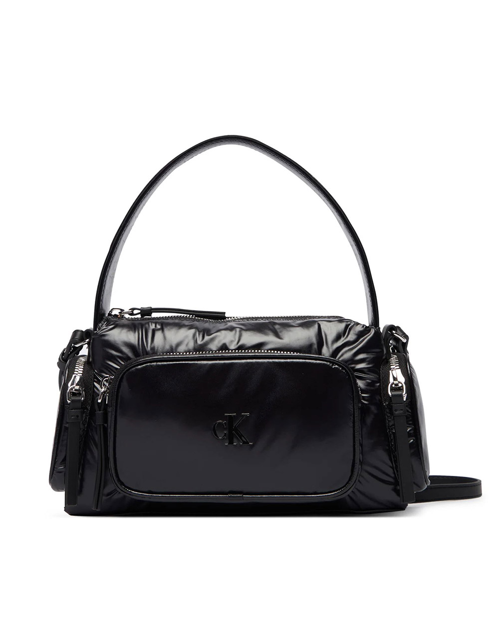 CALVIN KLEIN POCKET SHINY NYLON SMALL BAG LV04F3405G-UB1 Black