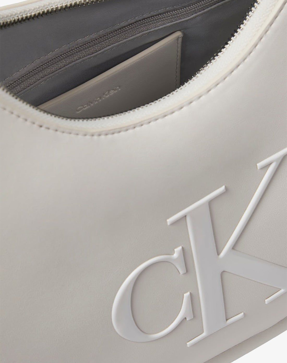 Calvin Klein Jeans Bold Ck Crescent Bag Lv04F3427G-4Lx Cream Γυναικεία αξεσουάρ τσάντες Politikos Shop Πολιτικός
