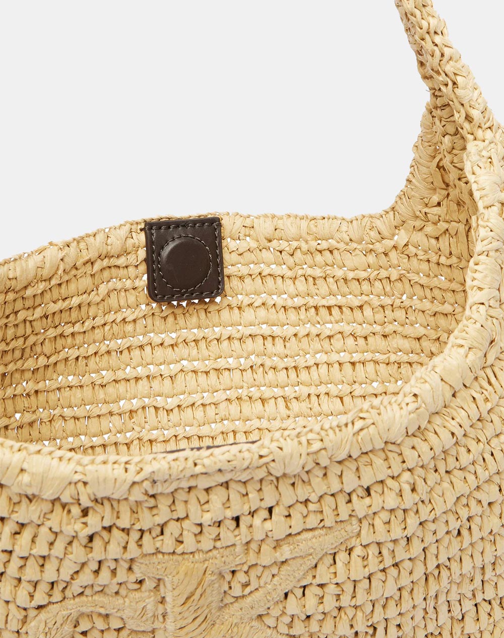 Calvin Klein Jeans Bold Ck Raffia Sm Shoulder Bag Lv04F3449G-0Ei Biege Γυναικεία αξεσουάρ τσάντες Politikos Shop Πολιτικός