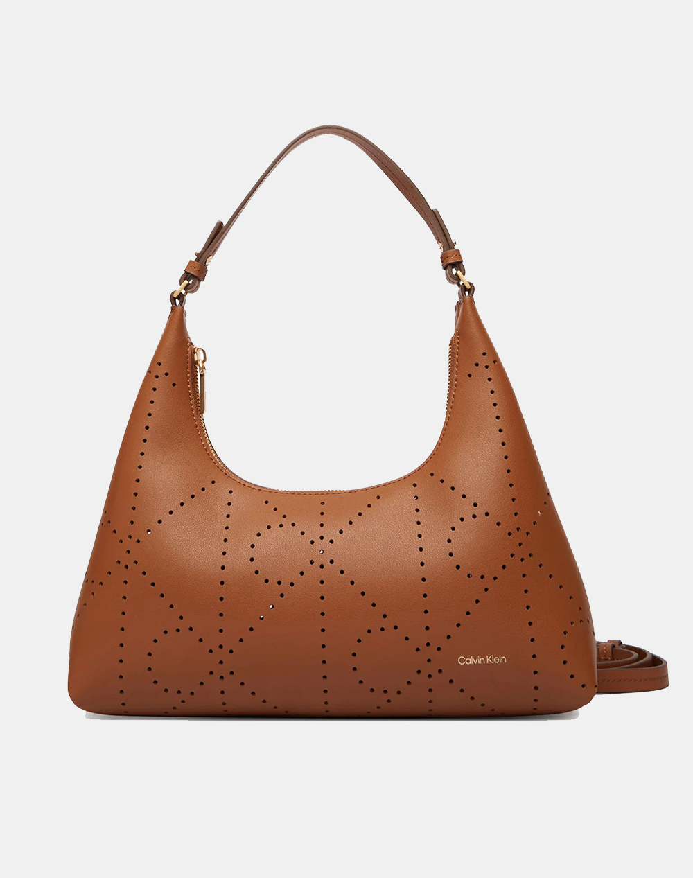 CALVIN KLEIN JEANS EMBLEM AOP PERFOR LTHR BAG LV04F3367G-46H Cappuccino