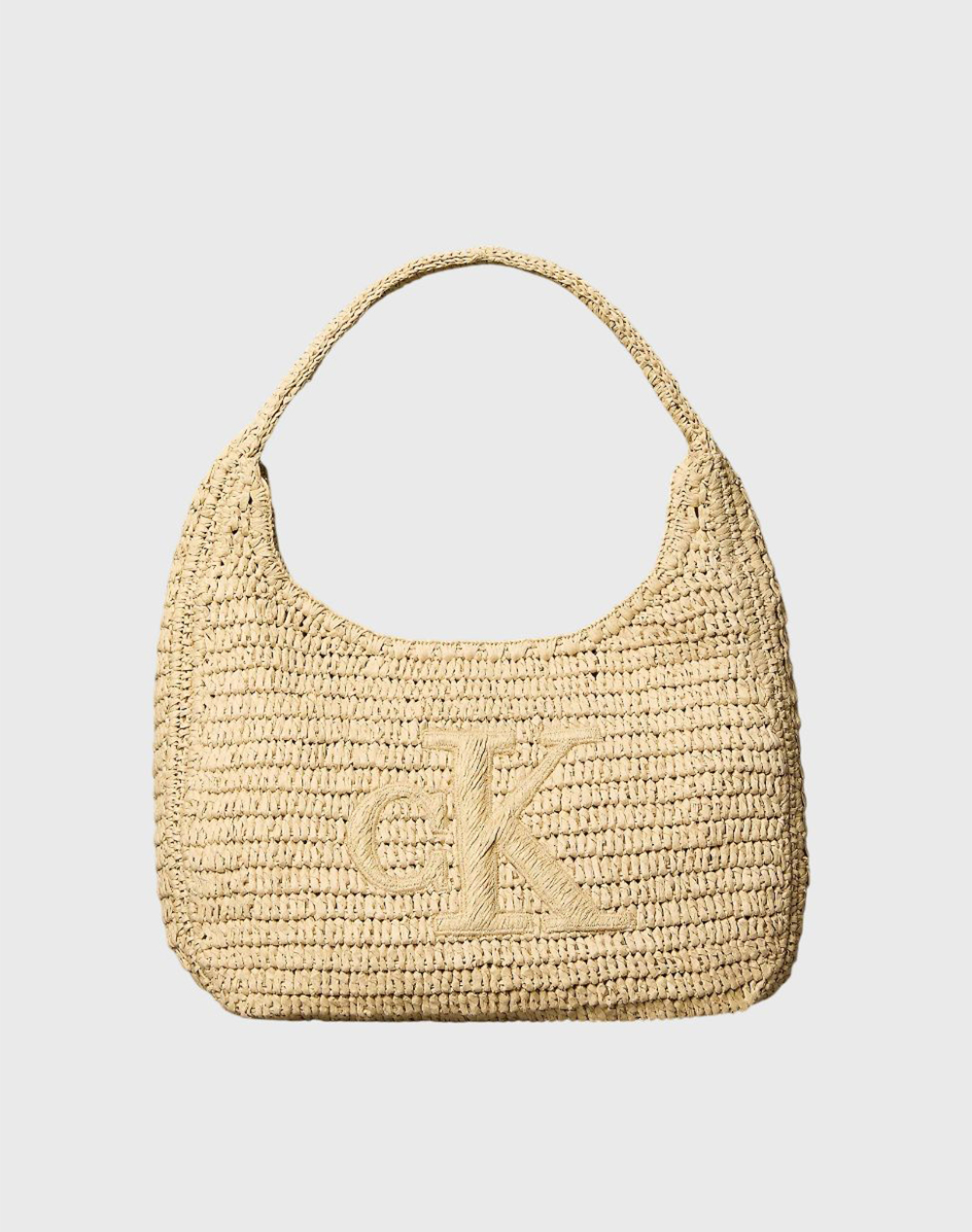CALVIN KLEIN JEANS BOLD CK RAFFIA LG SHOULDER BAG LV04F3448G-0EI Biege