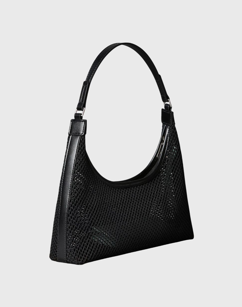 CALVIN KLEIN JEANS EMBLEM MESH SHOULDER BAG LV04F3381G-UB1 Black φωτογραφία