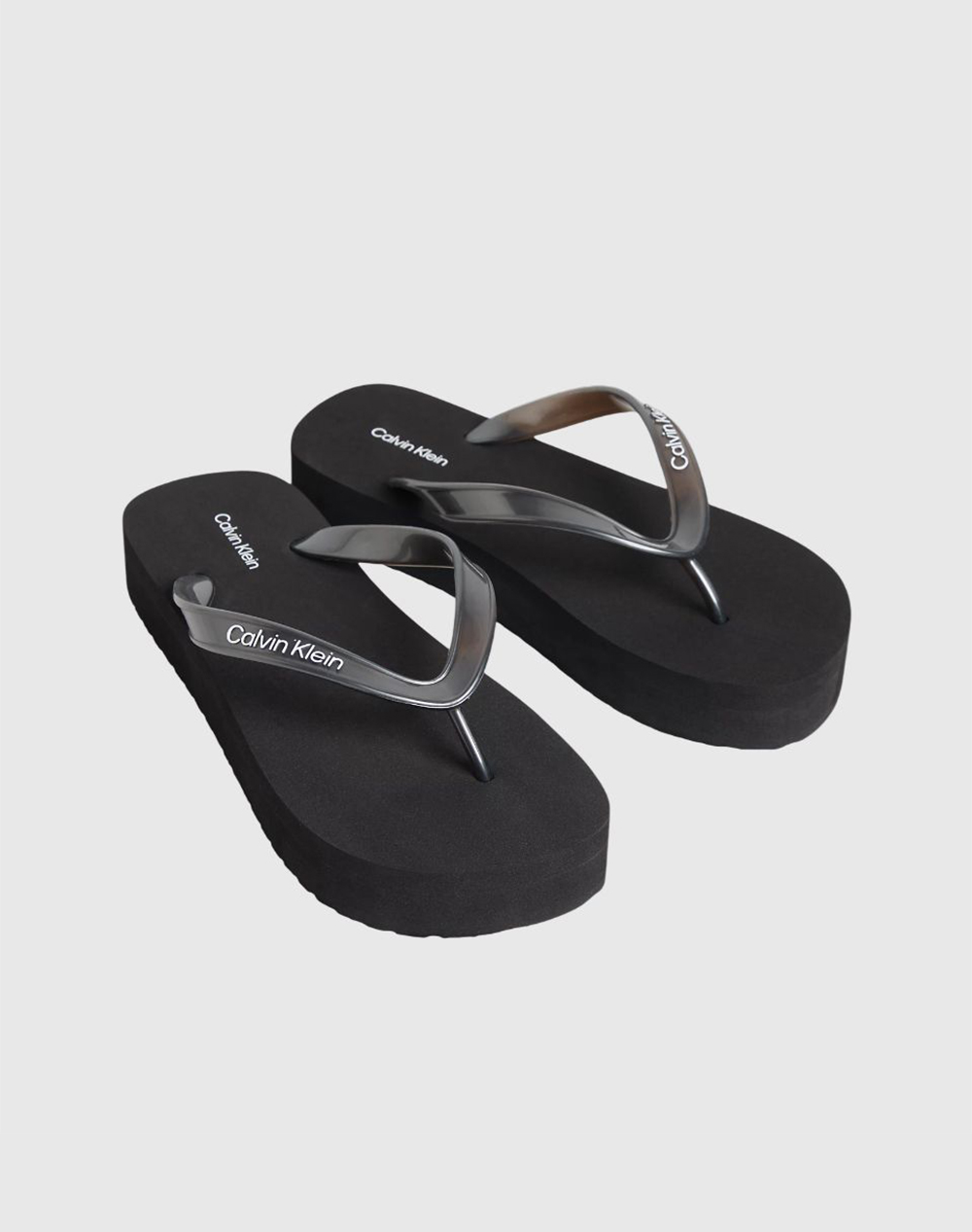 CALVIN KLEIN JEANS FLATFORM FLIP FLOP MET TPU HW0HW03120-0GJ TotalBlack