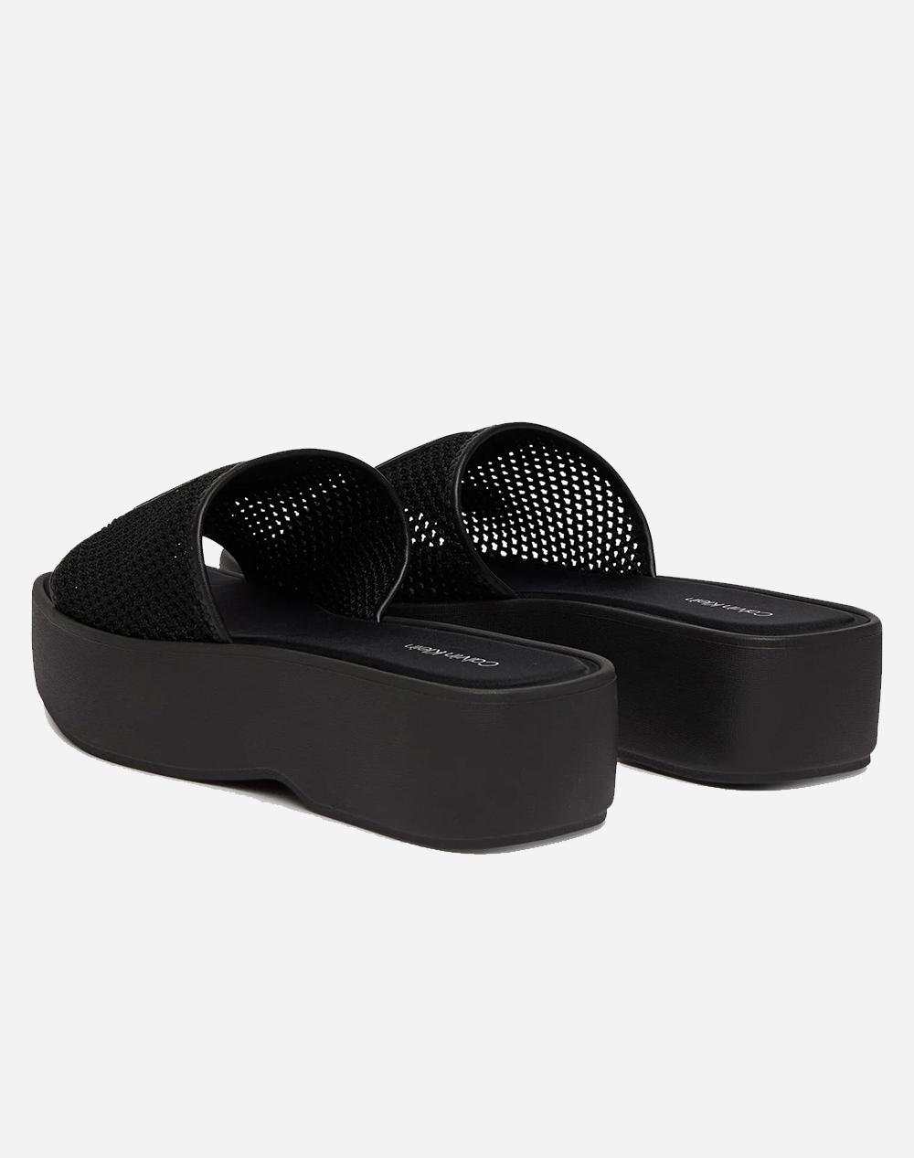 Calvin Klein Jeans Flatform Sndl Mesh Hw0Hw02877-0Gj Totalblack Γυναικεία παπούτσια Εσπαντριγιες Σανδαλια Politikos Shop Πολιτικός