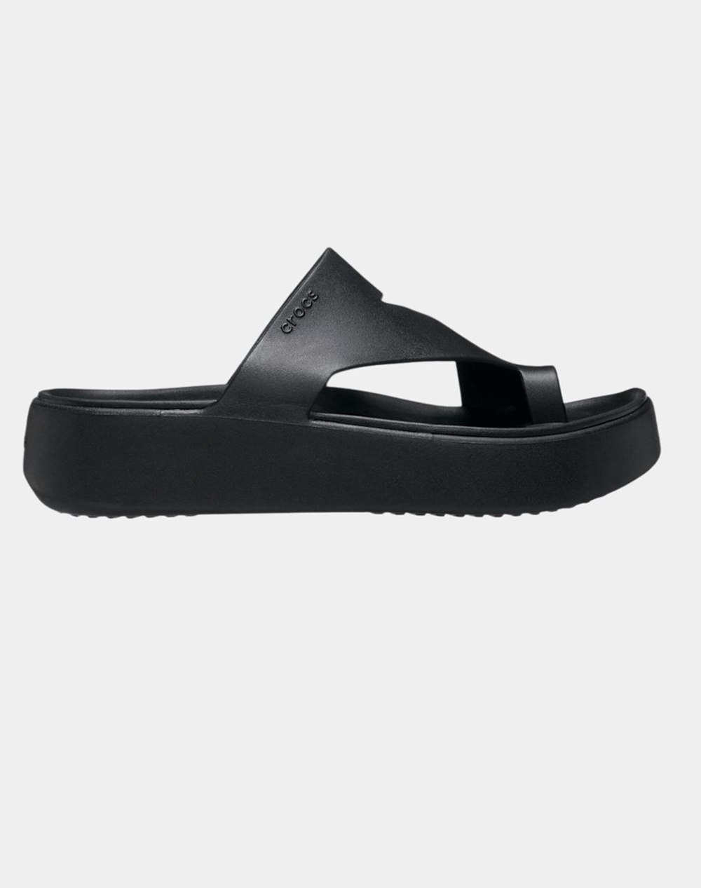 CROCS Getaway Platform Toe Loop 210834-001 Black