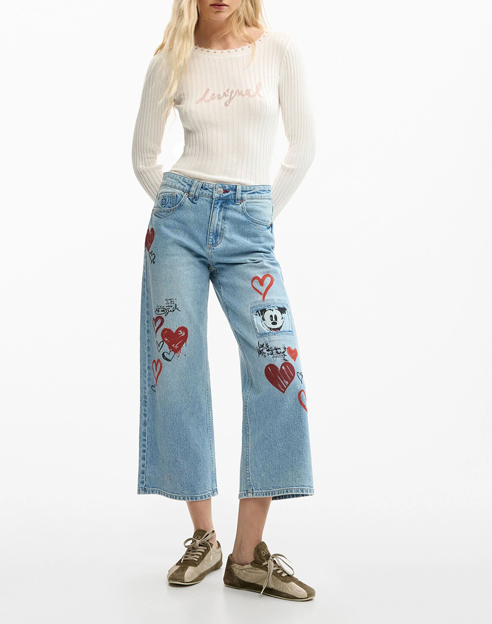 Desigual Denim Herry Παντελόνι Γυναικείο 26Swdd16-5053 Denimblue Γυναικεία ρούχα παντελόνια Jean 5P Cargo Politikos Shop Πολιτικός
