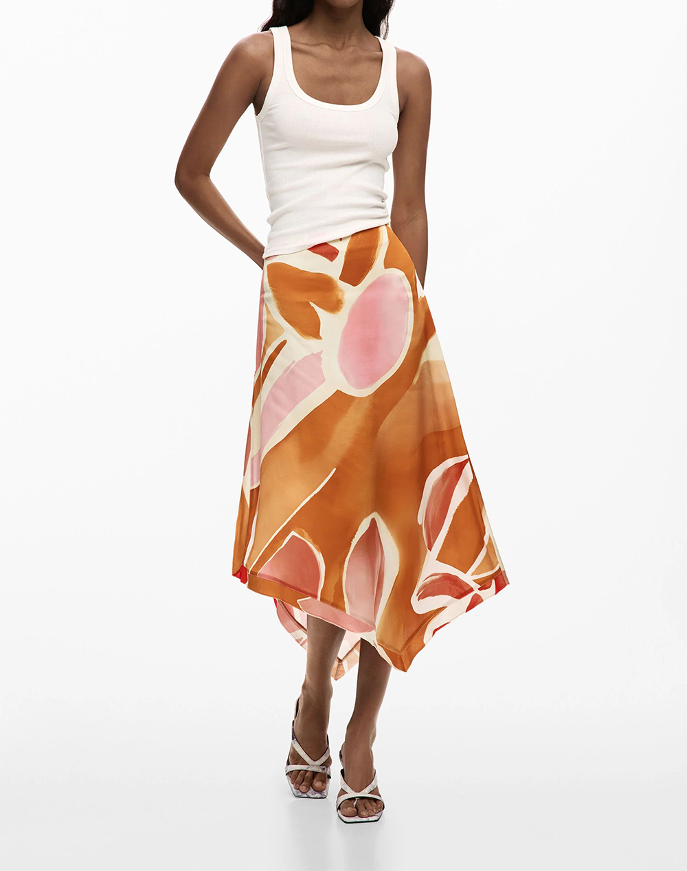 Desigual Fal Vent Orange Φούστα Γυναικείο 26Swfw13-7002 Γυναικεία ρούχα φούστες Politikos Shop Πολιτικός