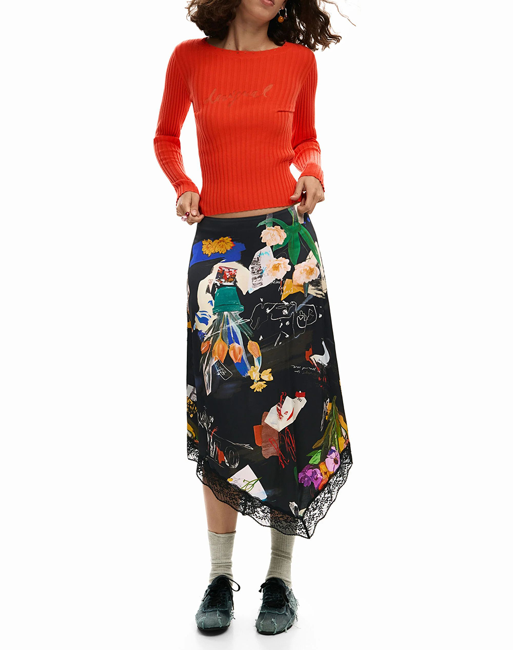 Desigual Fal Vent Arty Φούστα Γυναικείο 26Swfw03-2000 Multi Γυναικεία ρούχα φούστες Politikos Shop Πολιτικός