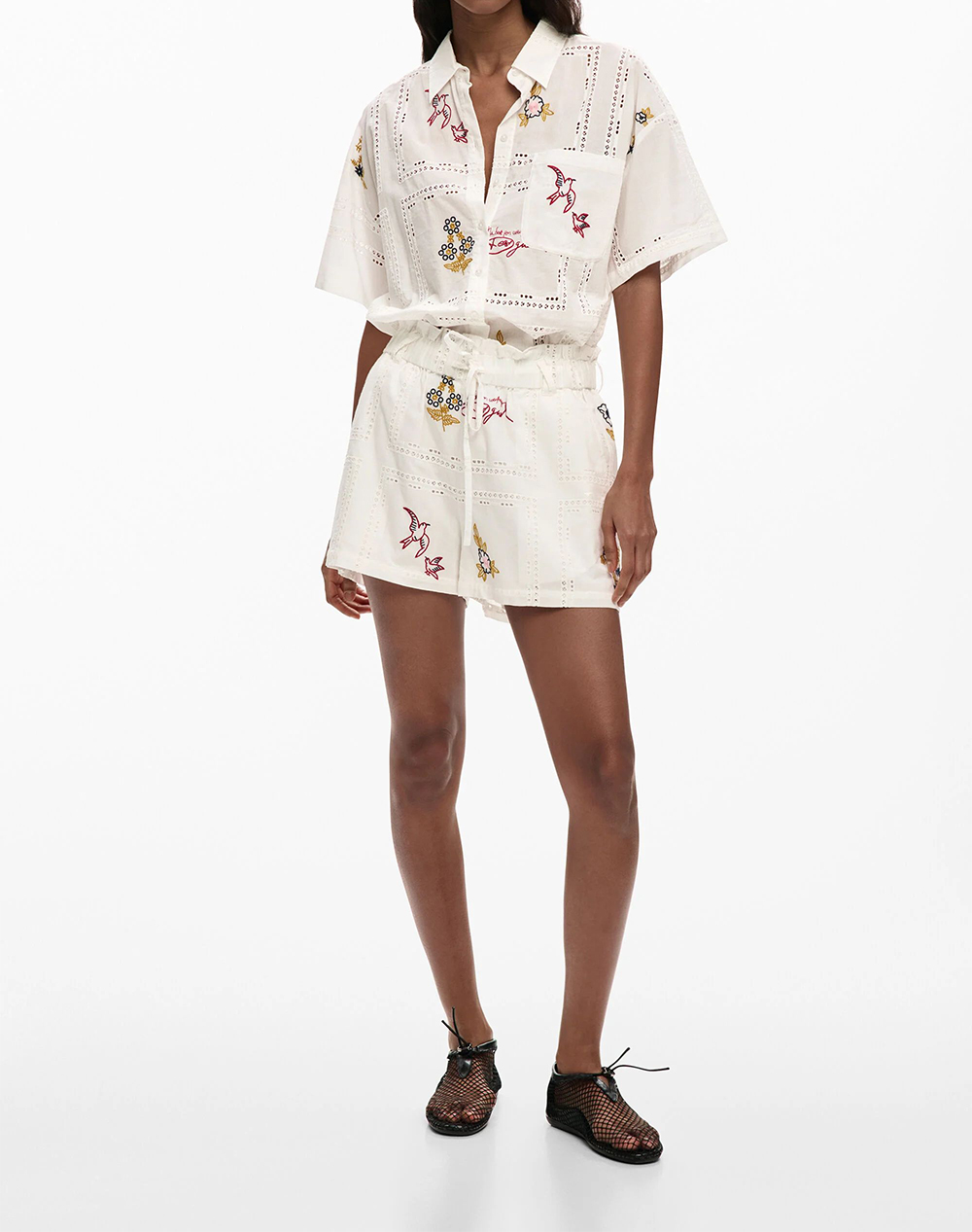 Desigual Pant Martin Σορτς Γυναικείο 26Swpw46-1000 White Γυναικεία ρούχα Βερμουδες Politikos Shop Πολιτικός