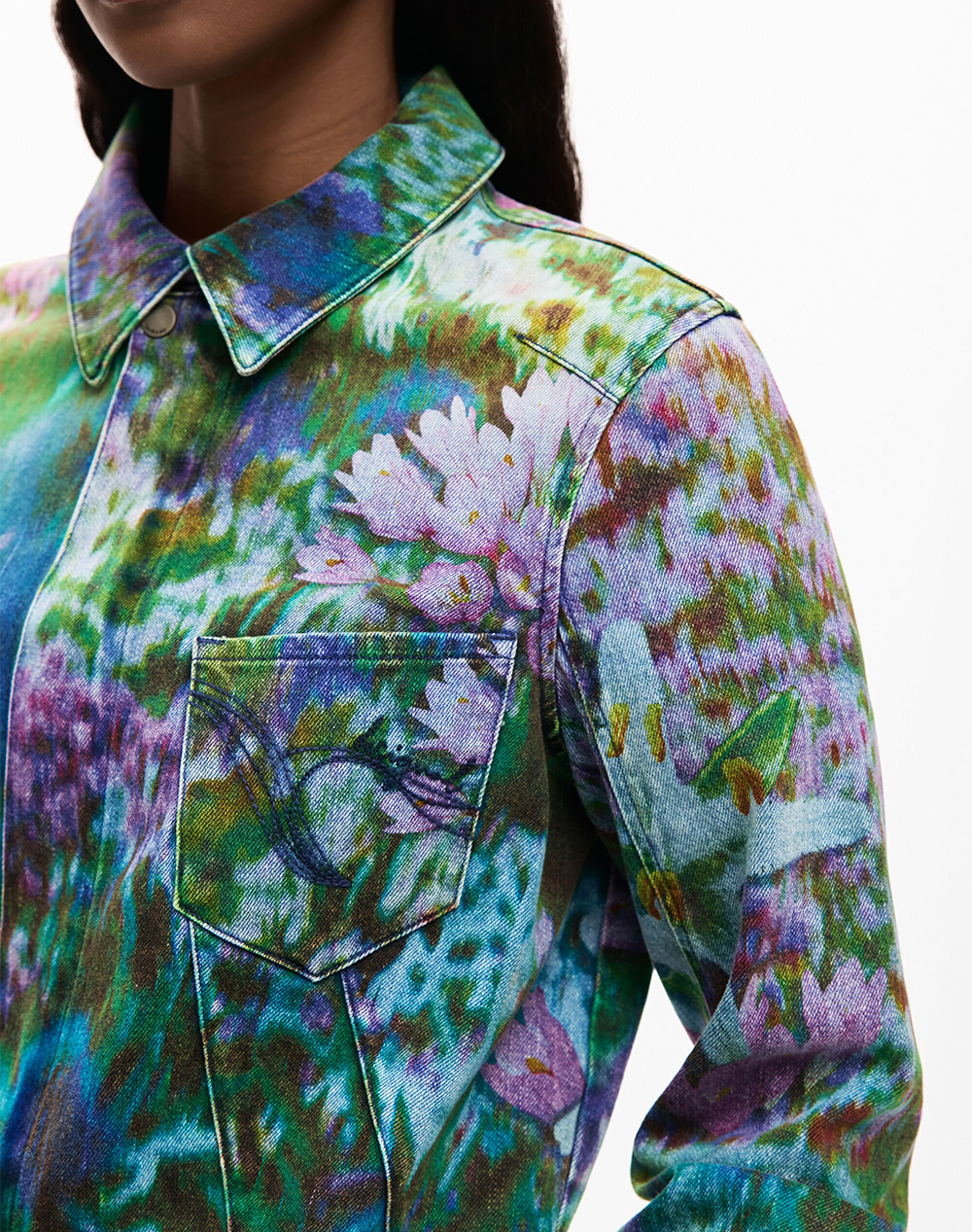 Desigual Chaq Flora Μπουφάν Γυναικείο 26Swed09-5053 Multi Γυναικεία ρούχα Πανωφορια μπουφάν Politikos Shop Πολιτικός