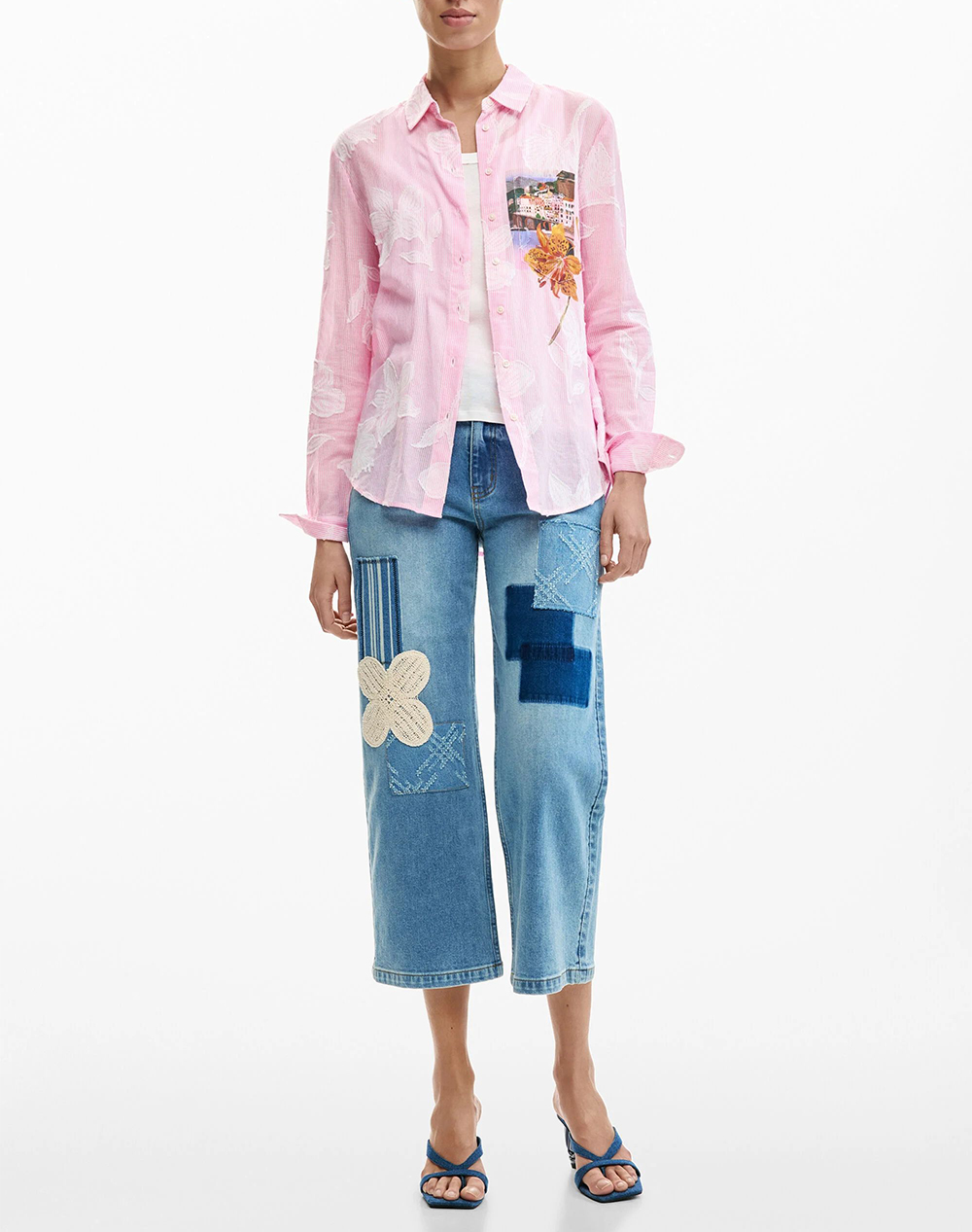 Desigual Cam Pinkjac Πουκαμισο Γυναικείο 26Swcw12-3049 Pink Γυναικεία ρούχα πουκάμισα Politikos Shop Πολιτικός