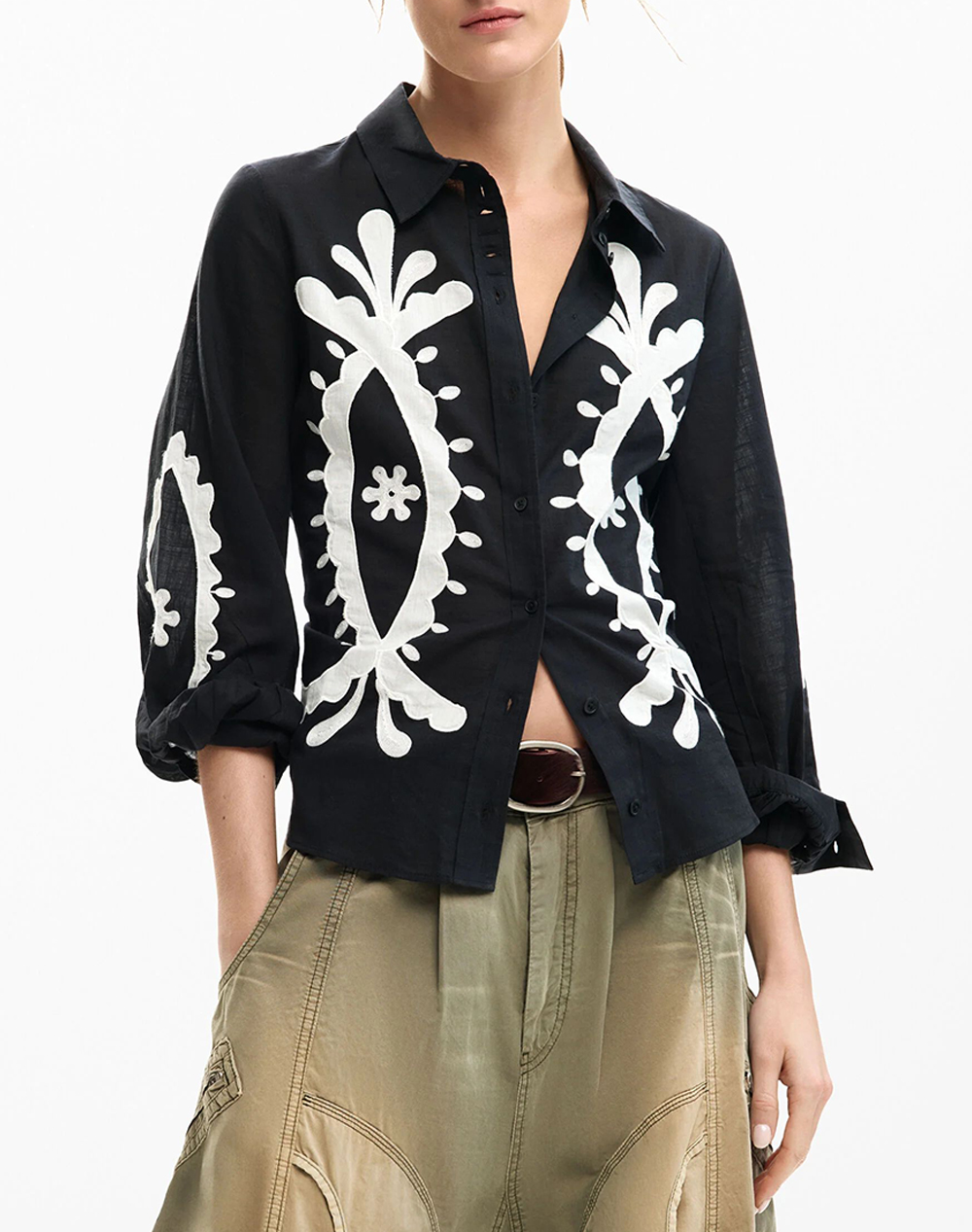 DESIGUAL CAM_FLORA ΠΟΥΚΑΜΙΣΟ ΓΥΝΑΙΚΕΙΟ 26SWCW08-2000 Black