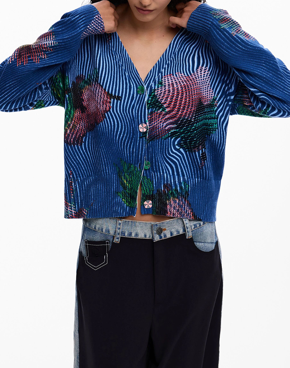 DESIGUAL JERS_NORA ΠΛΕΚΤΟ ΓΥΝΑΙΚΕΙΟ 26SWJF19-5001 Blue