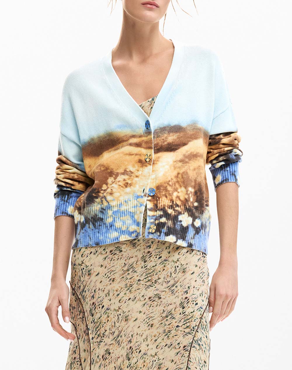 DESIGUAL JERS_SUN ΠΛΕΚΤΟ ΓΥΝΑΙΚΕΙΟ 26SWJF18-5004 LightBlue