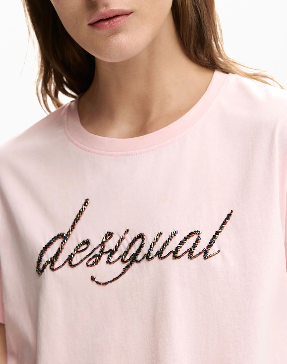 Desigual Ts Varsovia Μπλούζα Γυναικείο 26Swtk08-3025 Lightpink Γυναικεία ρούχα μπλούζες Τ-Shirt Politikos Shop Πολιτικός