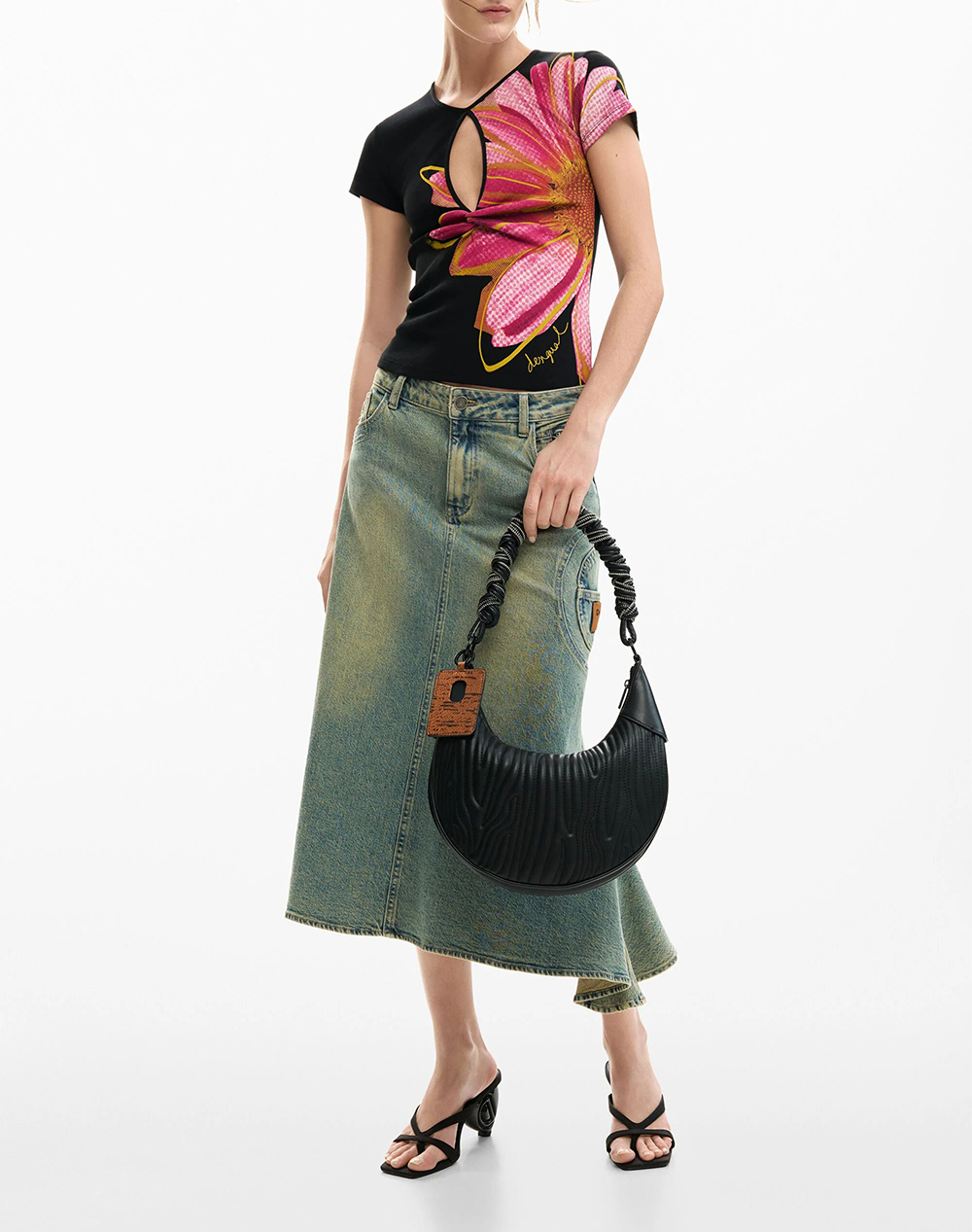 Desigual Ts Dublin Μπλούζα Γυναικείο 26Swtk05-2000 Black Γυναικεία ρούχα μπλούζες Τ-Shirt Politikos Shop Πολιτικός