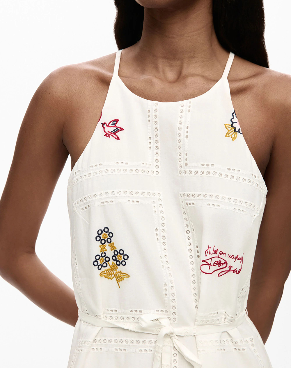 Desigual Vest Bohi Φόρεμα Γυναικείο 26Swvw41-1000 White Γυναικεία ρούχα φορέματα Politikos Shop Πολιτικός