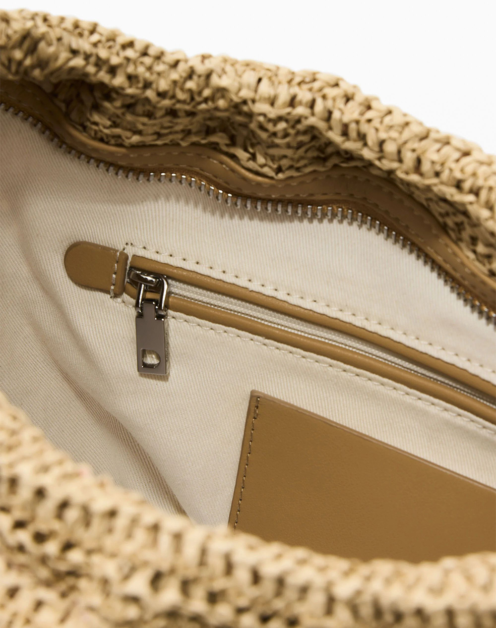 Desigual Bag Half Logo Raffia Wa Τσάντα Γυναικείο 26Saxo01-1014 Biege Γυναικεία αξεσουάρ τσάντες Politikos Shop Πολιτικός