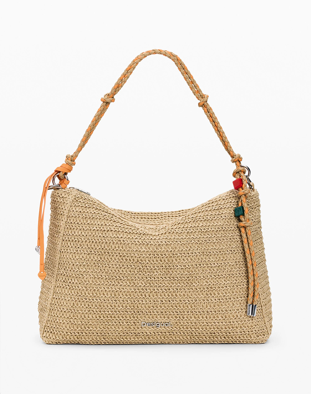 DESIGUAL BAG_HALF LOGO RAFFIA LE ΤΣΑΝΤΑ ΓΥΝΑΙΚΕΙΟ 26SAXO04-1014 Biege