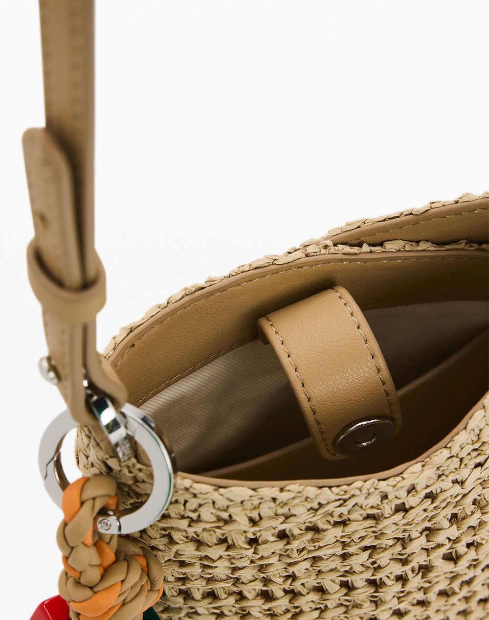 Desigual Mone Half Logo Raffia H Πορτοφολι Γυναικείο 26Sayo02-1014 Biege Γυναικεία αξεσουάρ Πορτοφολια Politikos Shop Πολιτικός