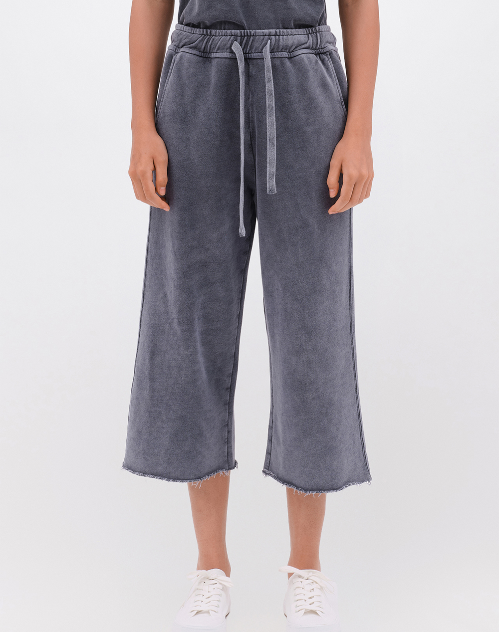 DIRTY LAUNDRY CROPPED SWEATPANTS DLWSP000049-VINTAGE GREY DarkSlateGrey