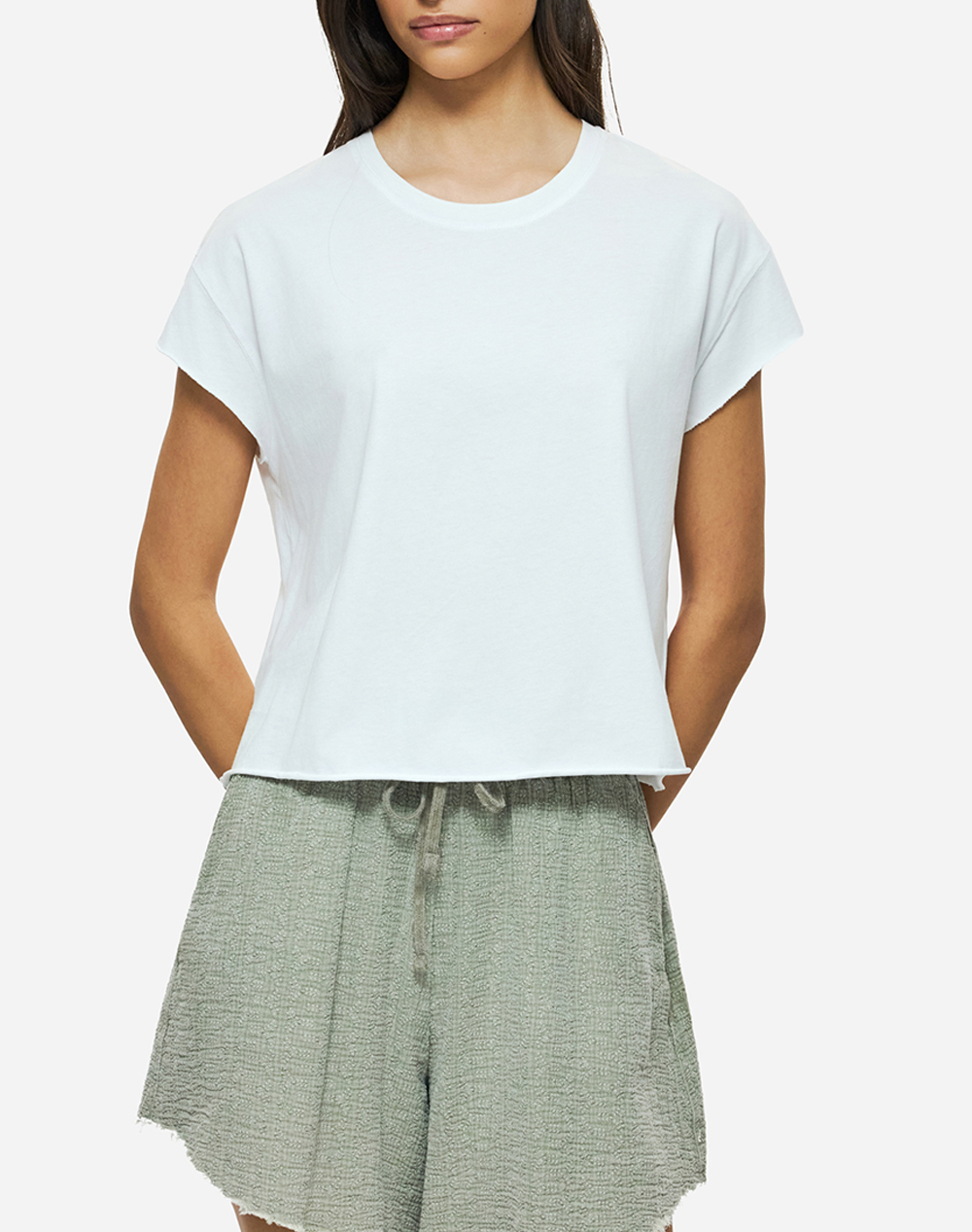 DIRTY LAUNDRY RAW EDGES T-SHIRT DLWT000147-WHITE White