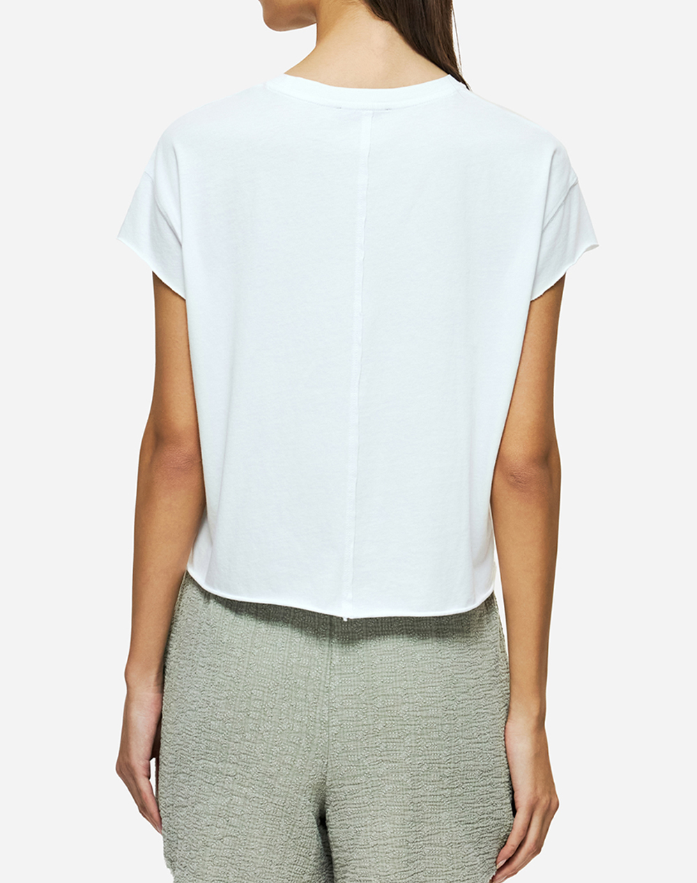 DIRTY LAUNDRY RAW EDGES T-SHIRT DLWT000147-WHITE White φωτογραφία