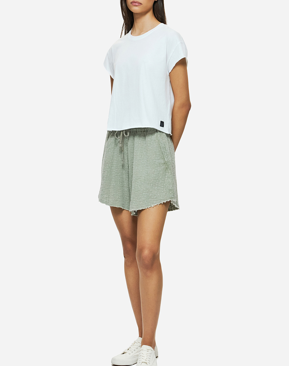 DIRTY LAUNDRY RAW EDGES T-SHIRT DLWT000147-WHITE White φωτογραφία