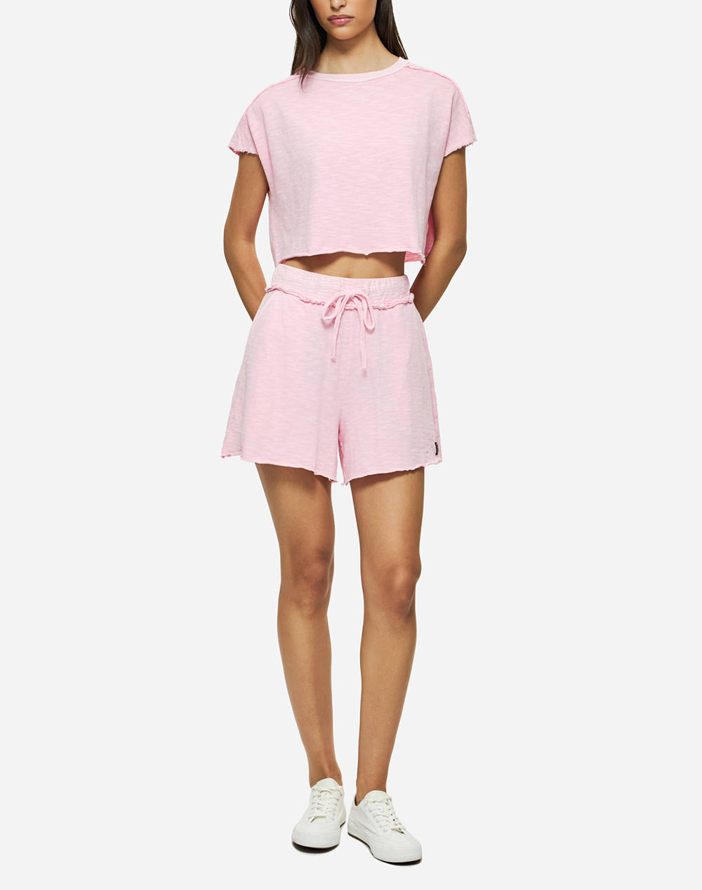 DIRTY LAUNDRY RELAXED RAW CUT T-SHIRT DLWT000148-Bubblegum Pink φωτογραφία