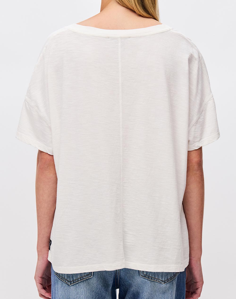 DIRTY LAUNDRY DIRTY LAUNDRY OVERSIZED V-NECK T-SHIRT DLWT000131-WHITE White - 2