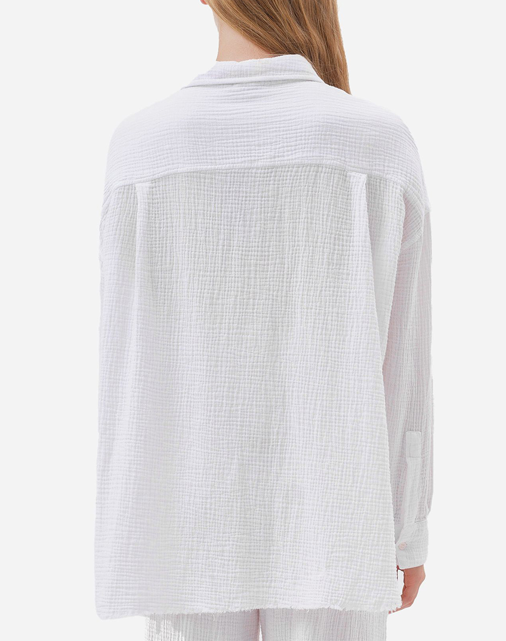 DIRTY LAUNDRY DIRTY LAUNDRY RELAXED SHIRT WITH RAW EDGES DLWS000024-WHITE White - 2