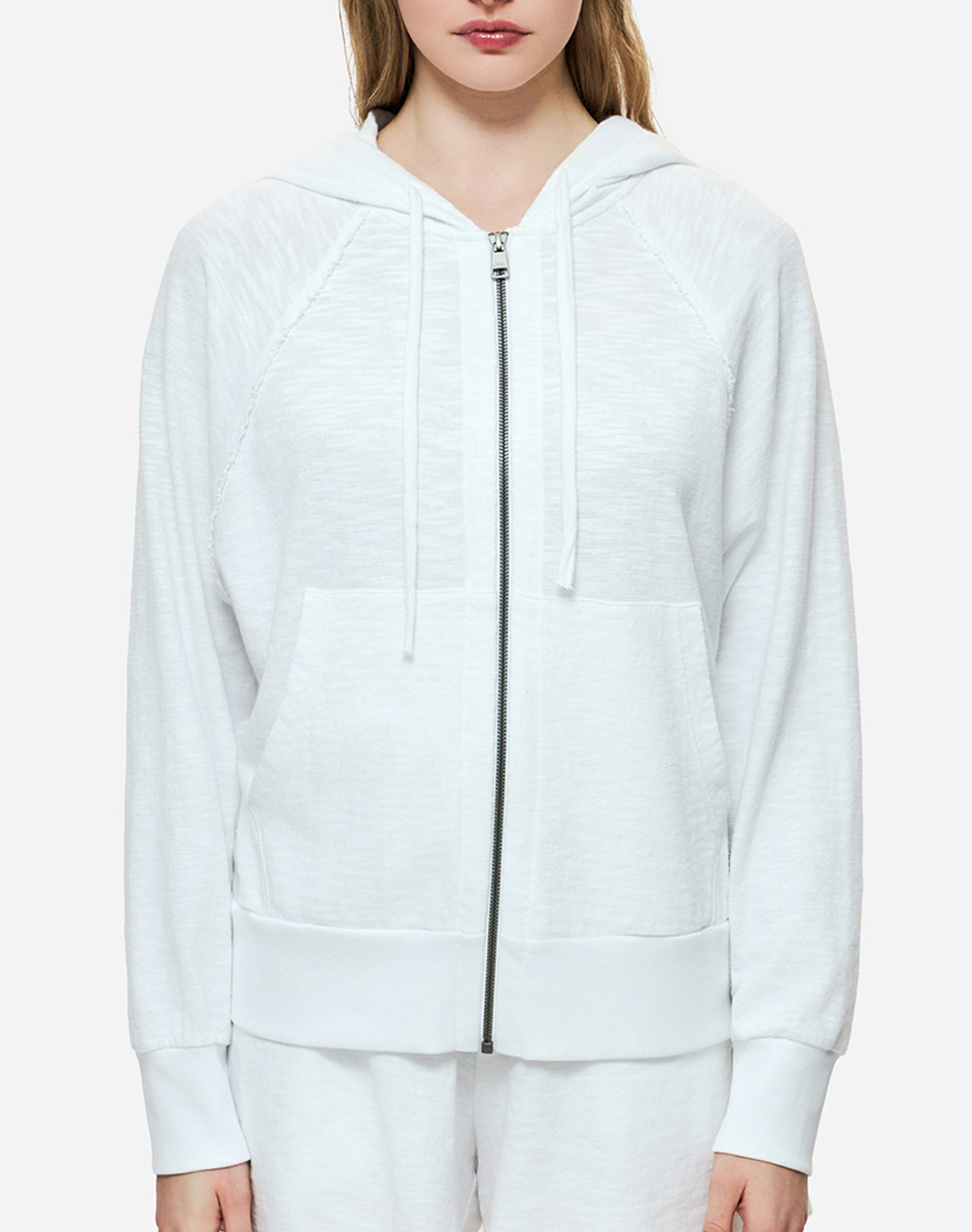 DIRTY LAUNDRY REGULAR RAGLAN FULLZIP DLWF000061-WHITE White