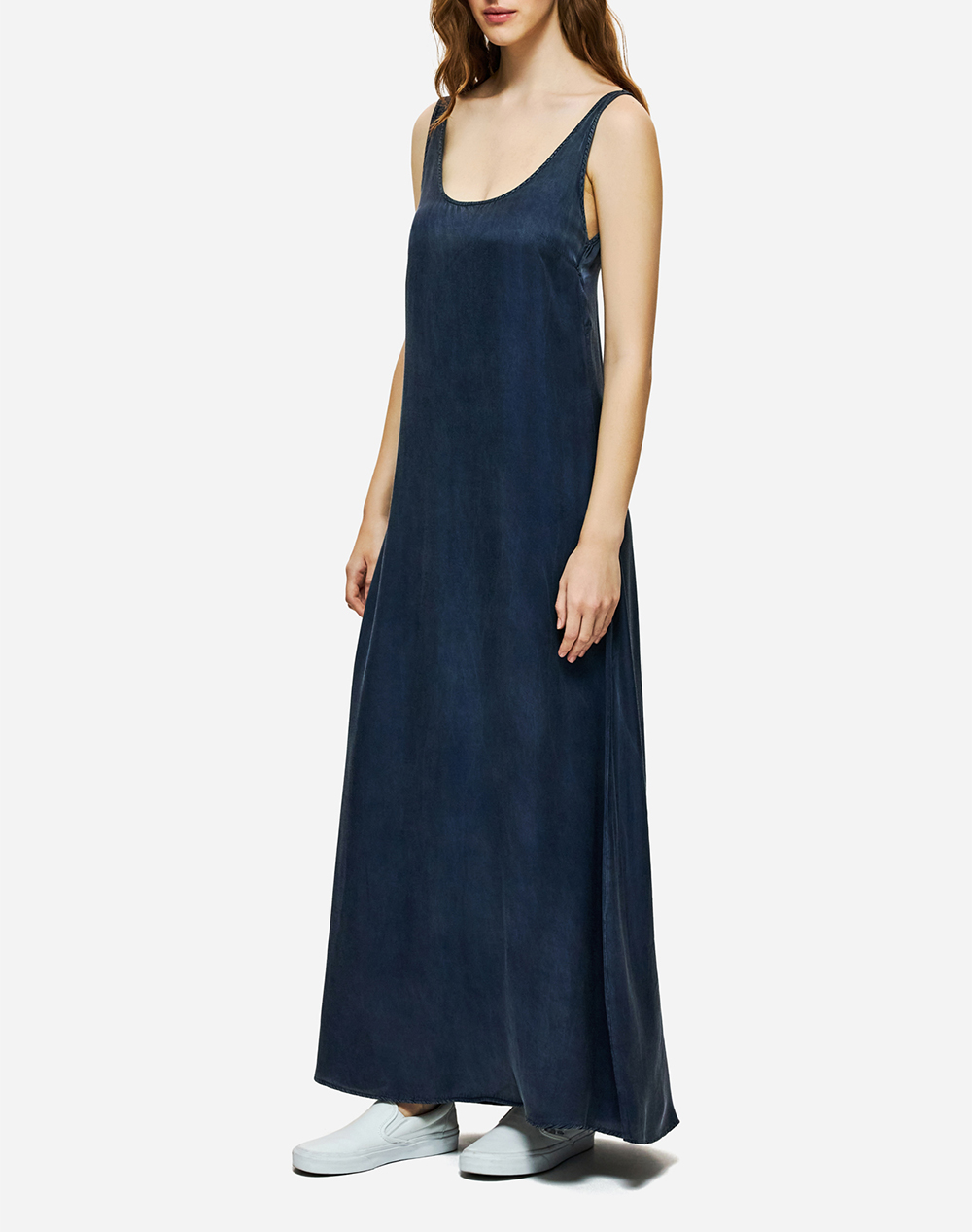 Dirty Laundry Maxi Slip Dress Dlwd000081-Vintage Blue Darkblue Γυναικεία ρούχα φορέματα Politikos Shop Πολιτικός