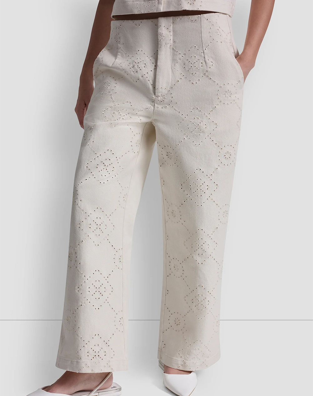 DKNY DJ6P3135 ΠΑΝΤΕΛΟΝΙ DKNY DJ6P3135-G0H Cream