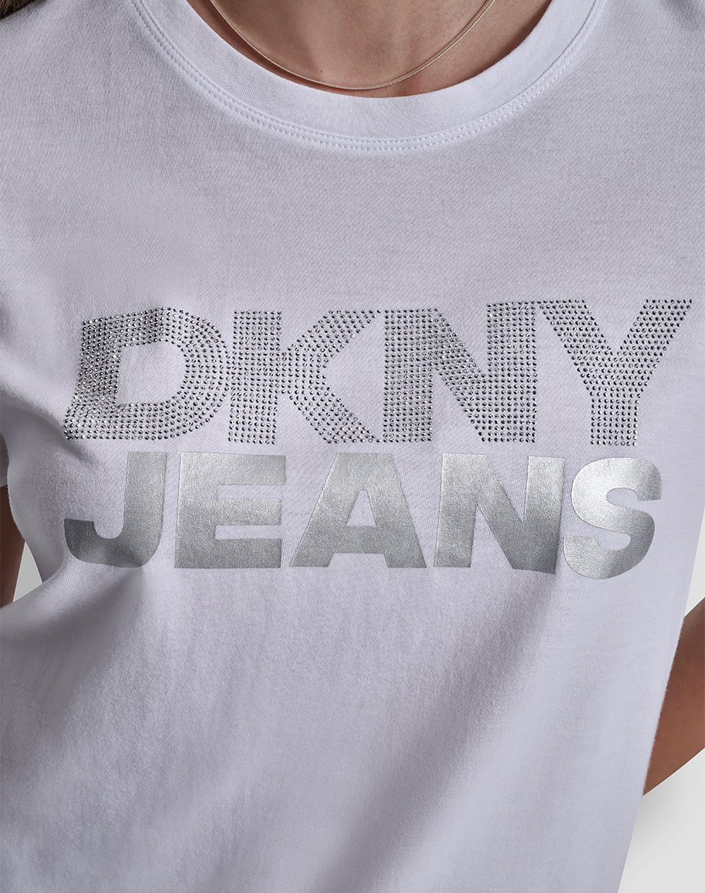 Dkny Dj6T1746 Logo Μπλουζακι Κοντομανικο Dj6T1746-C5L White Γυναικεία ρούχα μπλούζες Τ-Shirt Politikos Shop Πολιτικός