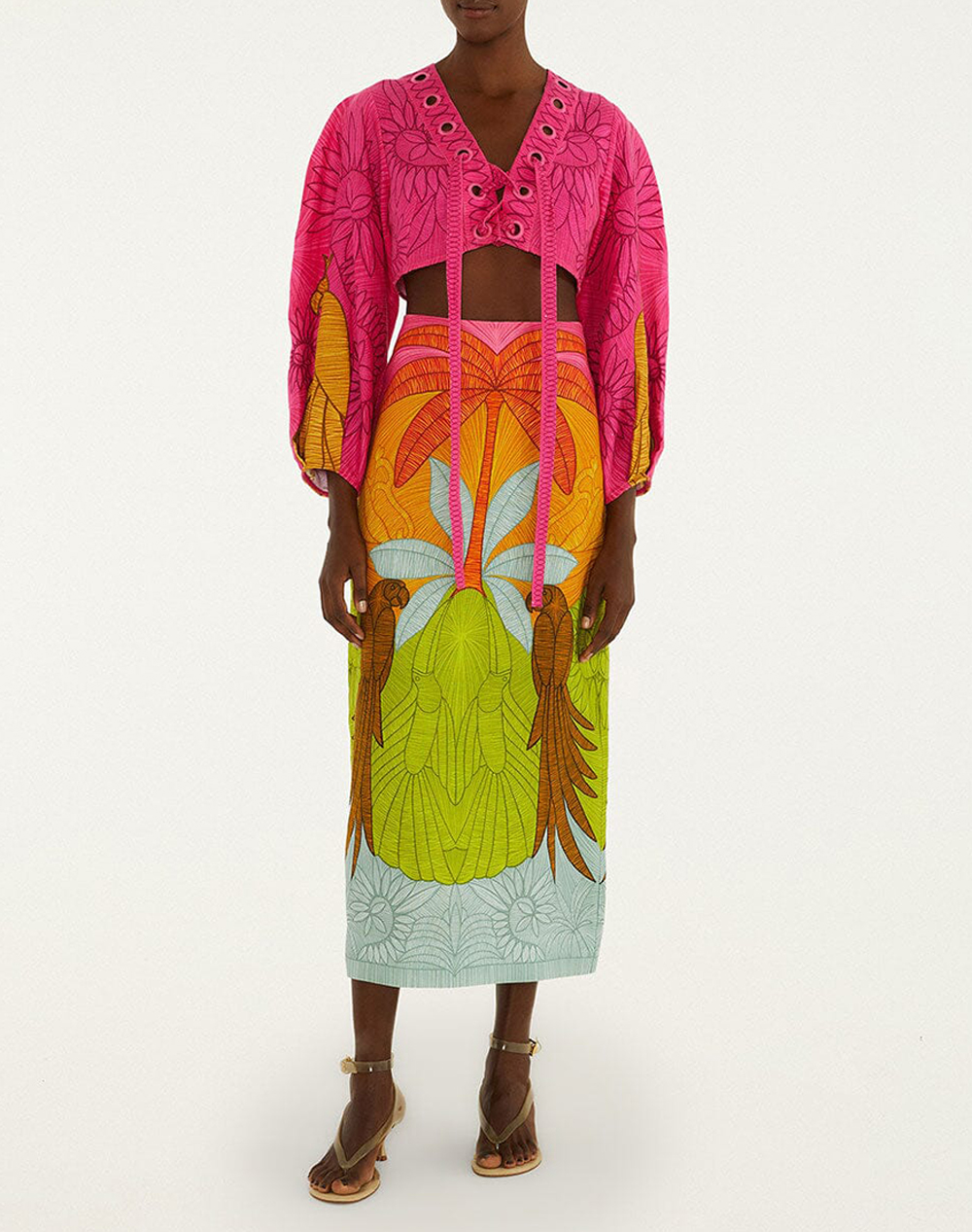 Farm Rio Usiacuri Multicolor Maxi Skirt-Usiacuri 357682-26102 Multi Γυναικεία ρούχα φούστες Politikos Shop Πολιτικός