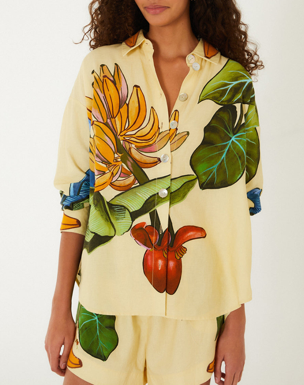 FARM RIO BANANA GRAPES YELLOW SHIRT-BANANA GRAPES YELLOW 360777-26001-26001 Yellow