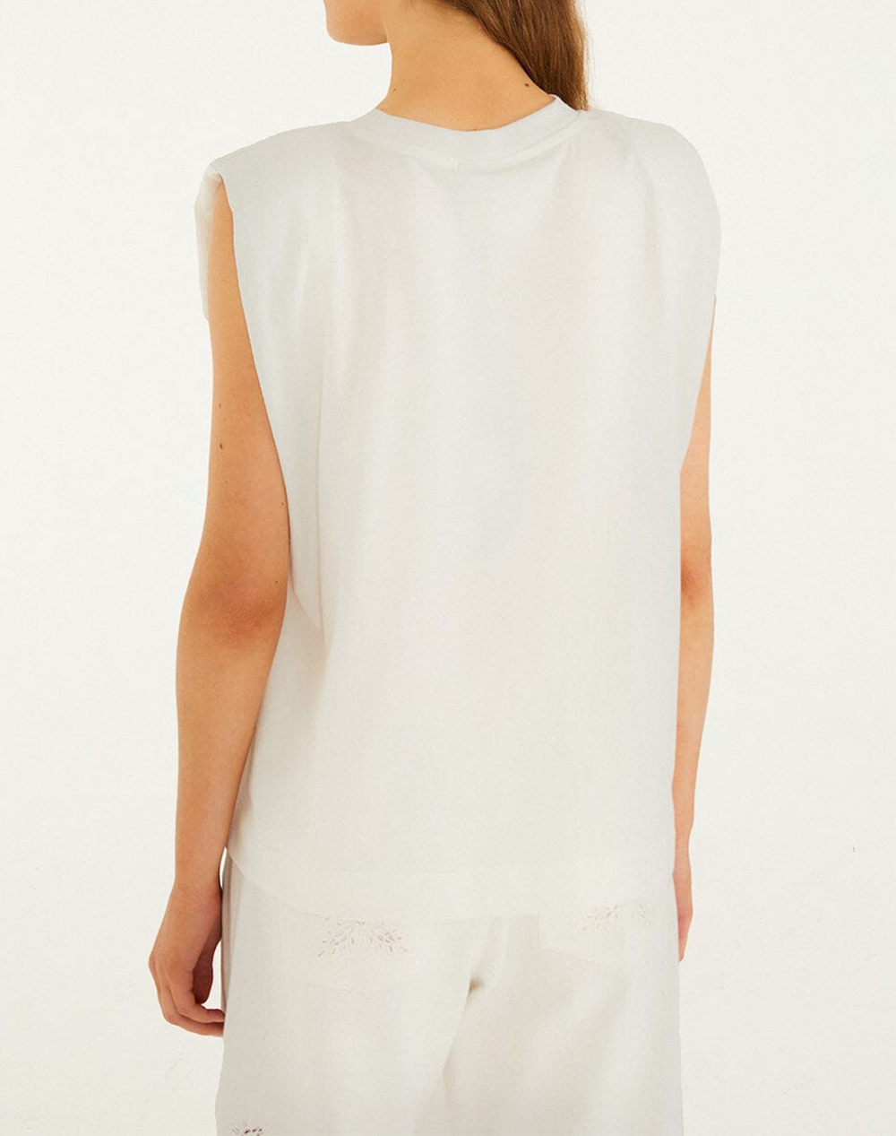 FARM RIO TOUCAN RIO SHOULDER PADS TANK TOP-OFF-WHITE 349809-L0025 OffWhite φωτογραφία