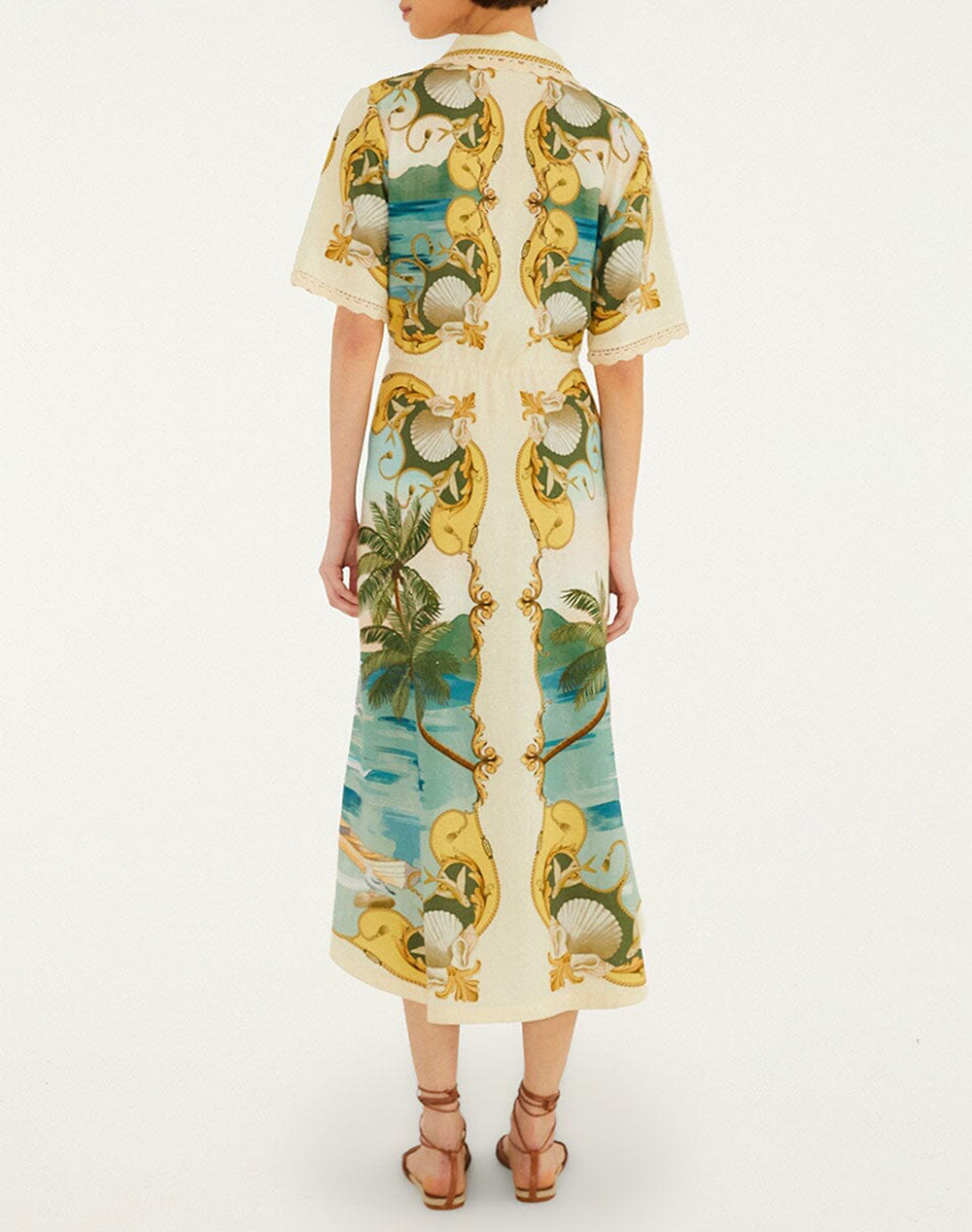 FARM RIO ROYAL SEA MULTICOLOR MIDI DRESS-ROYAL SEA MULTICOLOR 353551-26080 Multi