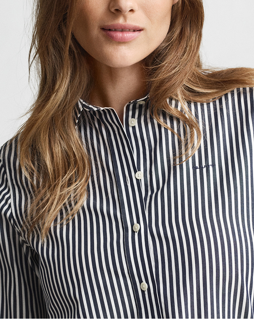 Gant Πουκαμισο Μμ Reg Poplin Striped Shirt 3Gw4300214-409 Blue Γυναικεία ρούχα πουκάμισα Politikos Shop Πολιτικός