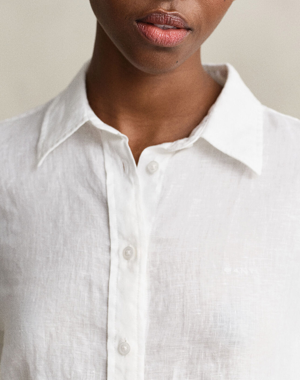 Gant Πουκαμισο Μμ Reg Linen Ls Shirt 3Gw4300620-110 White Γυναικεία ρούχα πουκάμισα Politikos Shop Πολιτικός
