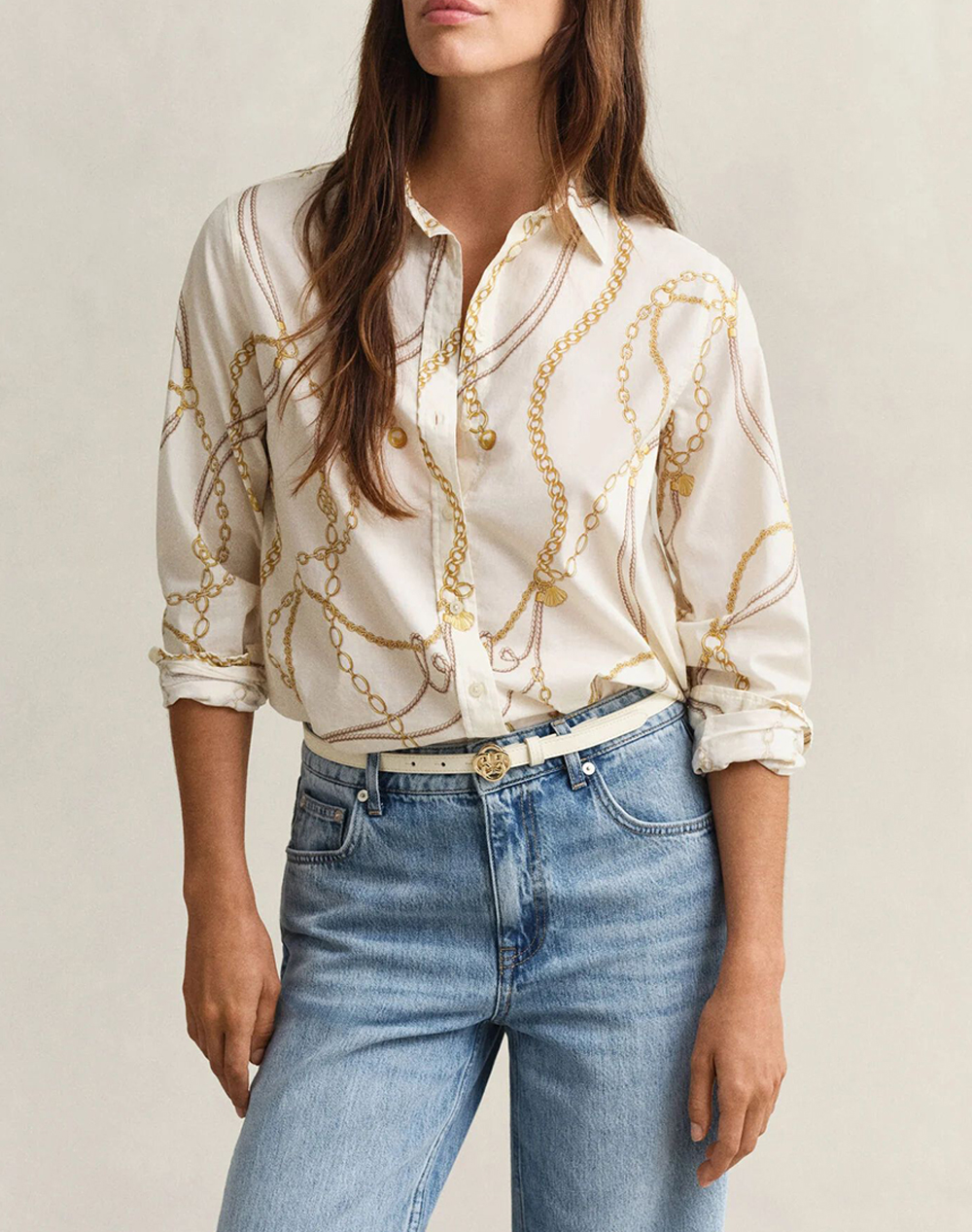 GANT ΥΠΟΚΑΜΙΣΟ ΜΜ REG PRINTED CTN VOILE SHIRT 3GW4300625-113 OffWhite