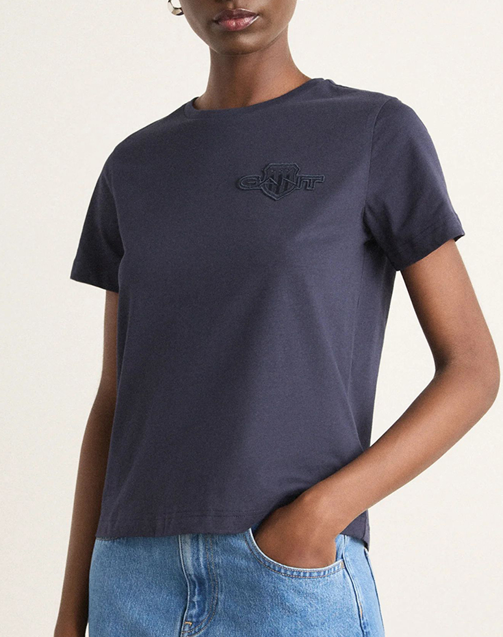 GANT ΜΠΛΟΥΖΑ ΚΜ REG TONAL SHIELD SS T-SHIRT 3GW4202589-433 DarkBlue