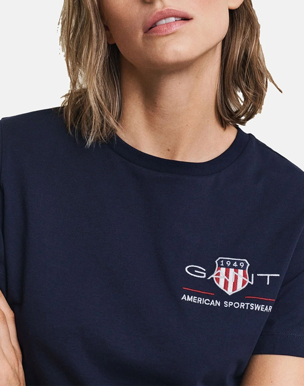 Gant Μπλούζα Κμ Reg Archive Shield Ss T-Shirt 3Gw4200277-433 Darkblue Γυναικεία ρούχα μπλούζες Τ-Shirt Politikos Shop Πολιτικός