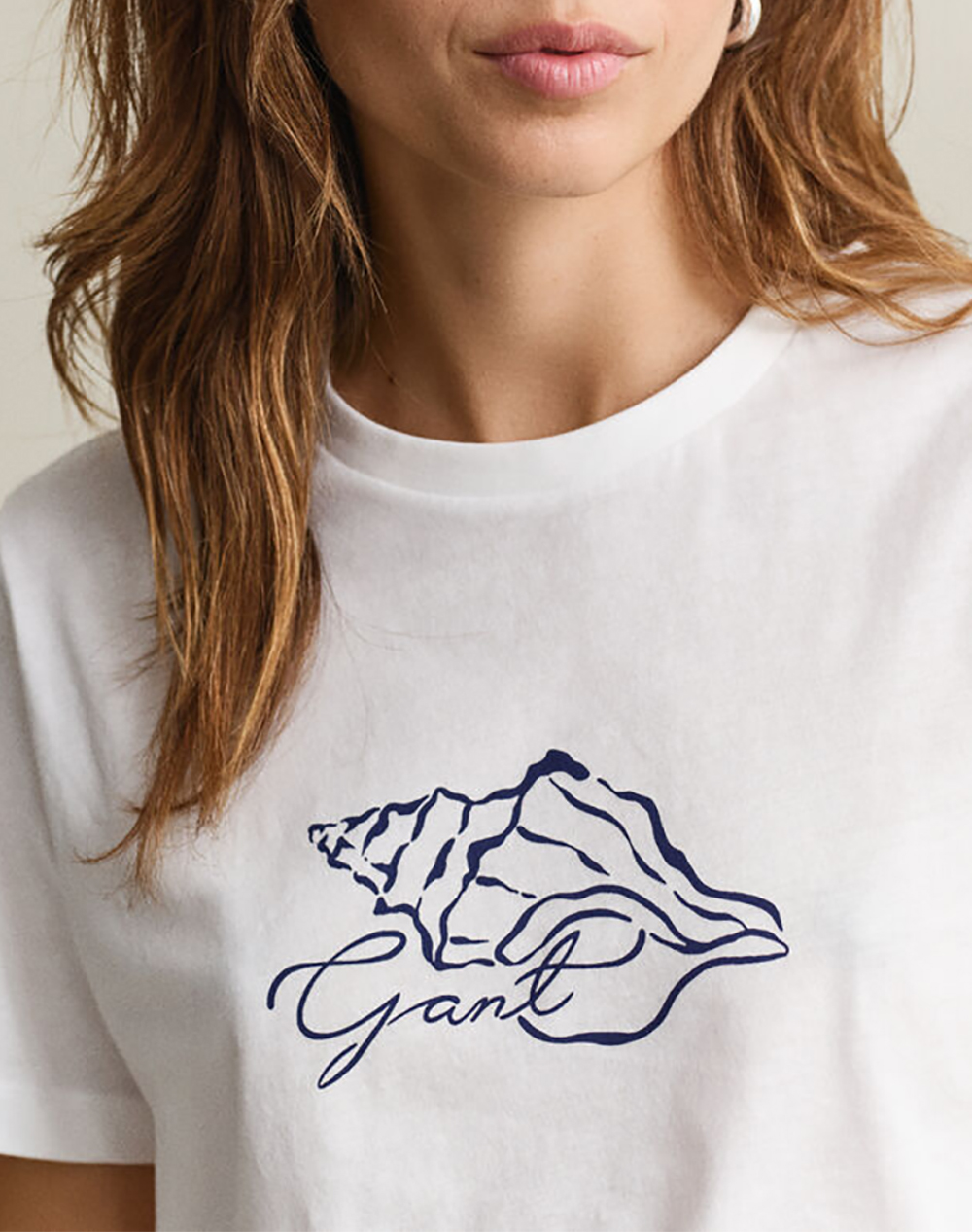 Gant Μπλούζα Κμ Reg Graphic Print Ss T-Shirt 3Gw4201461-110 White Γυναικεία ρούχα μπλούζες Τ-Shirt Politikos Shop Πολιτικός