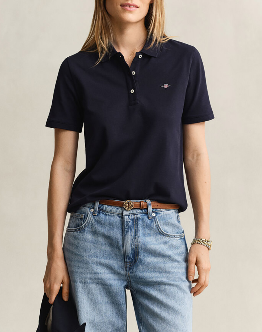 GANT ΜΠΛΟΥΖΑ ΚΜ REG SHIELD SS PIQUE POLO REG SHIELD SS PIQUE POLO 3GW4201489-433 DarkBlue