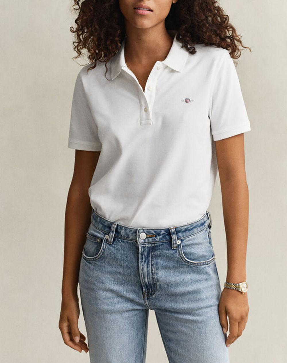 GANT ΜΠΛΟΥΖΑ ΚΜ REG SHIELD SS PIQUE POLO REG SHIELD SS PIQUE POLO 3GW4201489-110 White