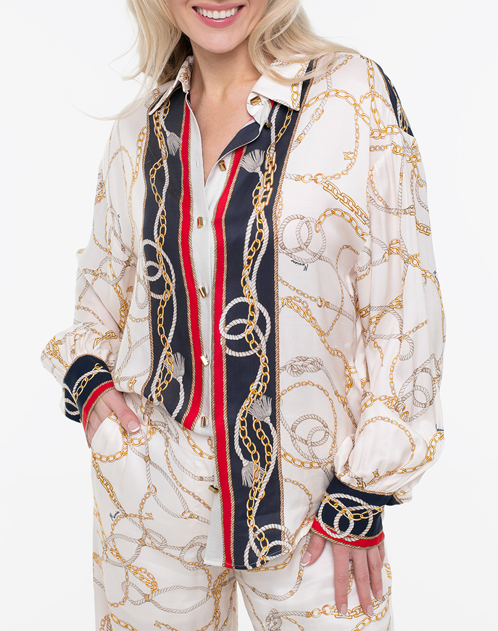 GUESS BY MARCIANO AMANDA LS SHIRT ΠΟΥΚΑΜΙΣΟ ΓΥΝΑΙΚΕΙΟ 6RGH147439A-PM6Z Multi