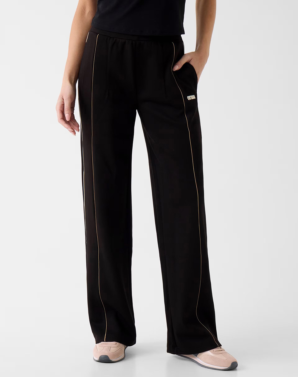 GUESS GEORGIA WIDE LEG PANTS ΠΑΝΤΕΛΟΝΙ ΓΥΝΑΙΚΕΙΟ V6RB00KD852-JBLK Black